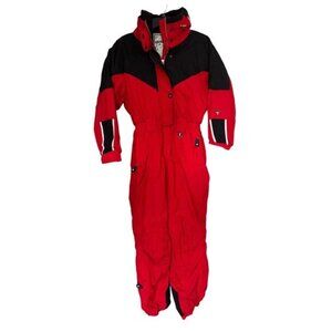 Vintage Ladies Obermeyer Ski Snowboard Suit Red Size 10